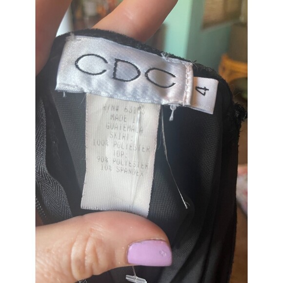 Vintage black Velvet sparkly Chiffon Jumpsuit - Picture 5 of 5